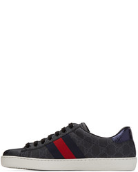 Gucci Black Gg Ace Sneakers