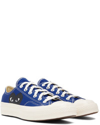 Comme Des Garcons Play Blue Converse Edition Chuck 70 Sneakers