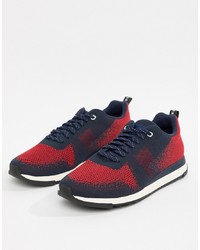 PS Paul Smith Rappid Knitted Ombre Trainer In Navyred