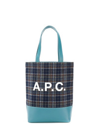A.P.C. Checked Logo Tote