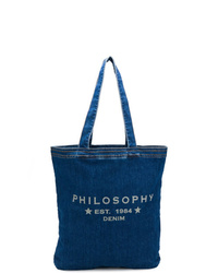 Philosophy di Lorenzo Serafini Denim Shopper Tote