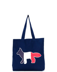 MAISON KITSUNE Maison Kitsun Tricolour Fox Tote Bag