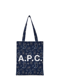 A.P.C. Navy Lou Tote