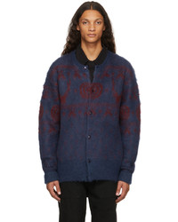 South2 West8 Navy Red Nordic Cardigan