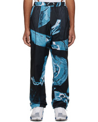 Saul Nash Black Blue Printed Trousers