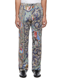 Martine Rose Blue Graphic Trousers