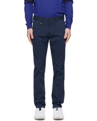 BOSS Navy Slim Fit Trousers