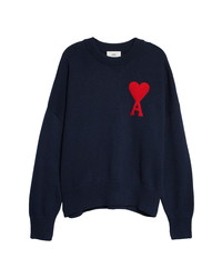 AMI Alexandre Mattiussi Ami De Coeur Oversize Logo Sweater