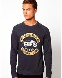 Asos Sweatshirt With Biker Print