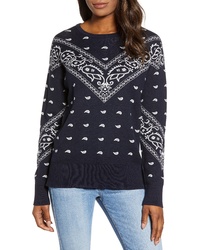 Lucky Brand Bandana Intarsia Sweater