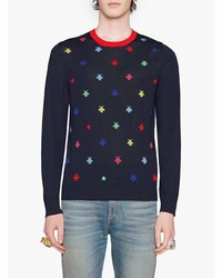 Gucci Bees Stars Intarsia Knit Sweater