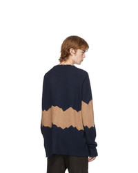 FREI-MUT Beige And Blue Lazlo Sweater