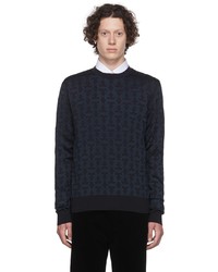 Salvatore Ferragamo Black Gancini Sweater