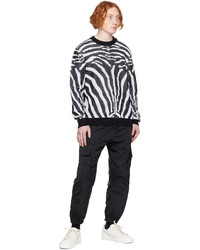 Balmain Black Gray Zebra Sweater