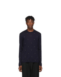 Comme des Garcons Homme Deux Black Worsted Wool Sweater