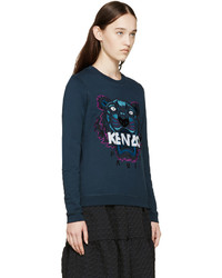 Kenzo Blue Embroidered Tiger Sweatshirt