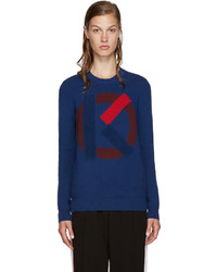 Kenzo Blue Intarsia Logo Sweater