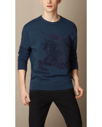 Burberry Embroidered Equestrian Knight Sweatshirt