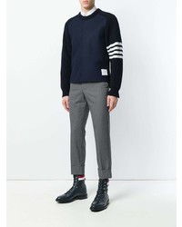 Thom Browne Chunky Saddle Sleeve Cashmere Wool Crewneck Pullover