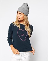 Asos Collection Cropped Sweatshirt With I Love Carbs Print