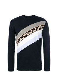 Fendi Colour Block Logo Sweater