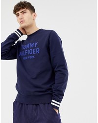 Men's Navy Crew-neck Sweaters by Tommy Hilfiger | Lookastic