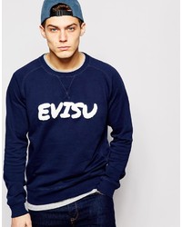 Evisu Crew Sweatshirt Towelling Logo Applique