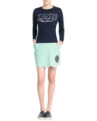 Kenzo Embroidered Cotton Blend Pullover