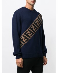 Fendi Ff Logo Knitted Sweater