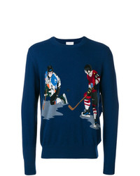 Ballantyne Ice Hockey Intarsia Knit Sweater