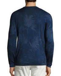 Etro Leaf Print Wool Blend Sweater