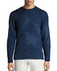 Etro Leaf Print Wool Blend Sweater