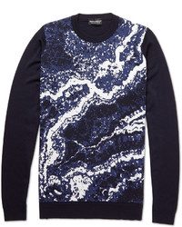 John Smedley Lithic Intarsia Merino Wool Sweater