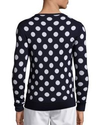 Michael Kors Michl Kors Big Dot Printed Merino Wool Sweatshirt