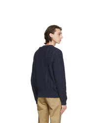Polo Ralph Lauren Navy Cable Knit Flag Sweater