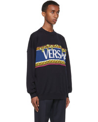 Versace Navy Graphic Sweater