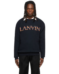 Lanvin Navy Jacquard Sweater