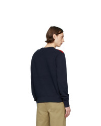 Rag and Bone Navy Silk Rex Sweater