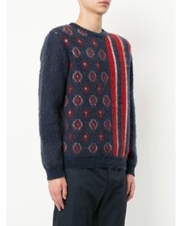 Coohem Patterned Crew Neck Sweater