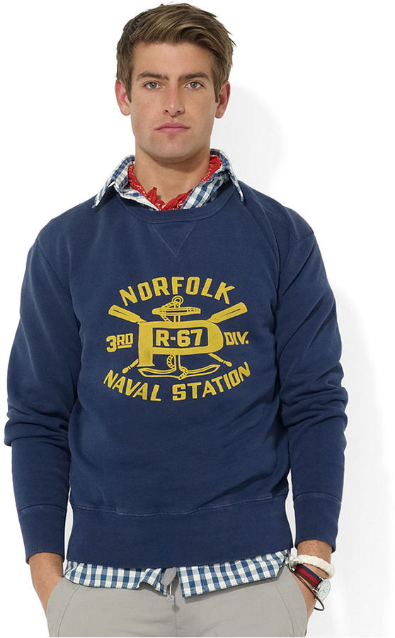 polo crewneck sweatshirts