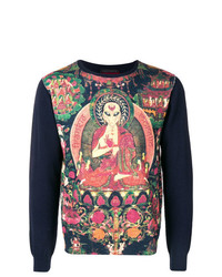 Frankie Morello Printed Front Sweater