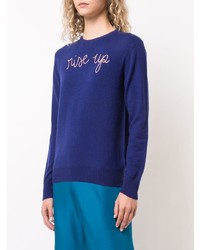 Lingua Franca Rise Up Embroidered Sweater