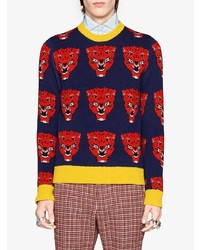 Gucci Tiger Jacquard Knitted Sweater
