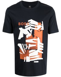 BOSS Abstract Print T Shirt