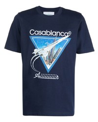 Casablanca Aiiiiir Print Organic Cotton T Shirt
