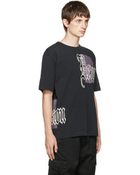 Heron Preston Black Gothic Color Blocks T Shirt