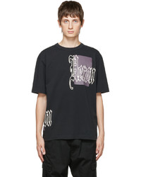 Heron Preston Black Gothic Color Blocks T Shirt