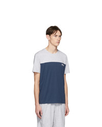 BOSS Blue And Grey Balance T Shirt