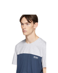 BOSS Blue And Grey Balance T Shirt