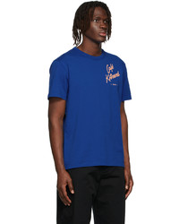 MAISON KITSUNÉ Blue Caf Kitsun Logo T Shirt